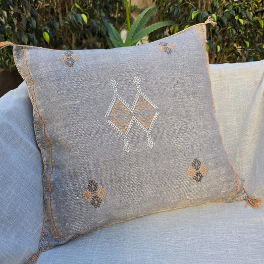 Cushion cover - Cactus Silk - Moroccan handmade pillow cover